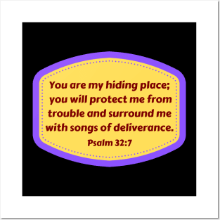 Bible Verse Psalms 32:7 Posters and Art